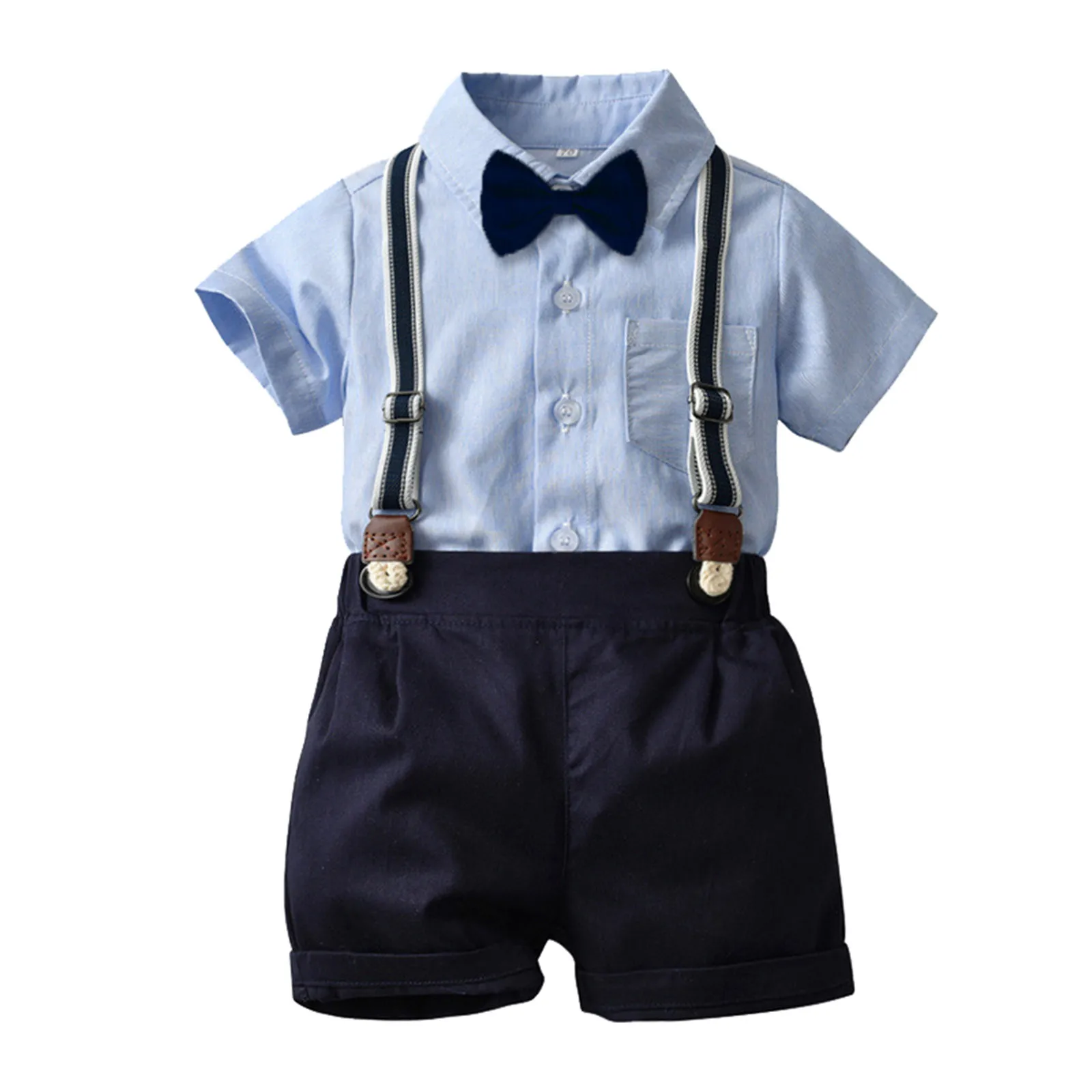 

2025 Kids Boys Formal Party Outfits 2Pcs Clothes Set Wedding Birthday Toddler Boy Gentleman Handsome Children Elegant Suit 3-7Y