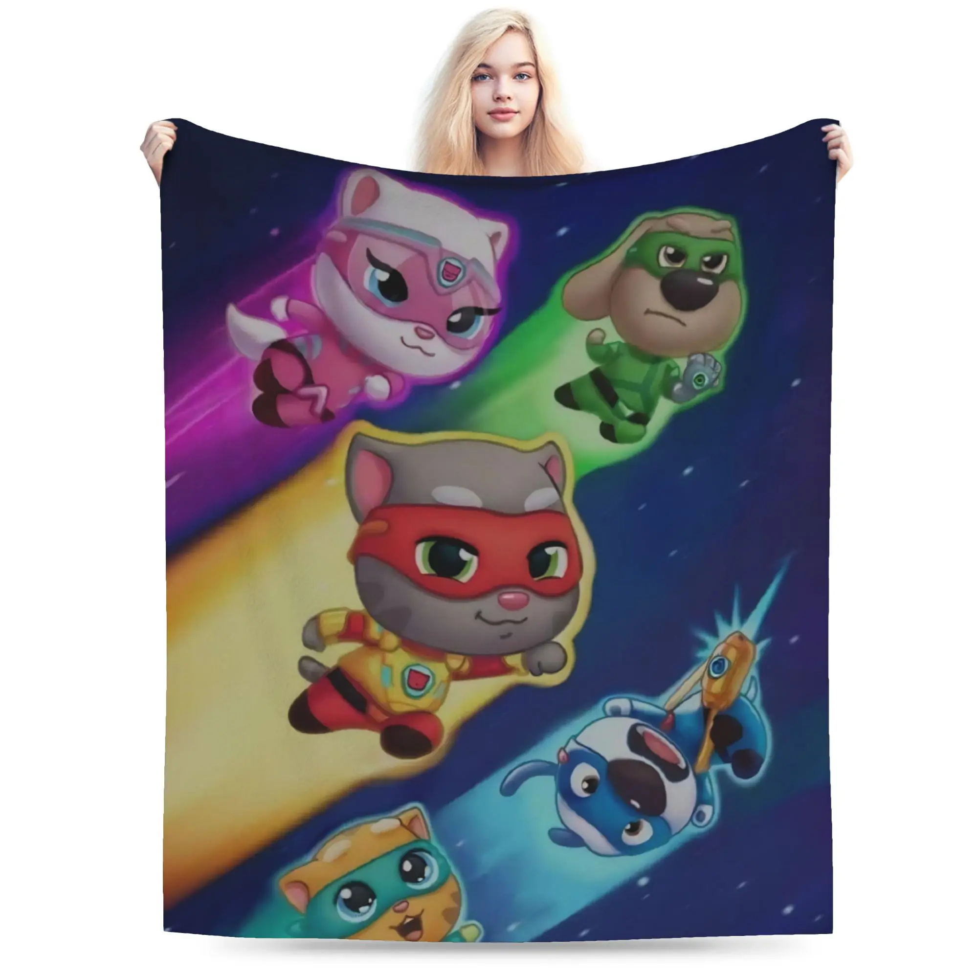 Stylish T-Talking T-Tom And F-Friends Blankets Soft Flannel  Cozy Throw Blanket Machine Washable