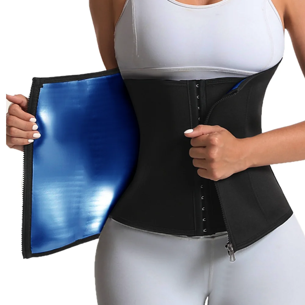 Women Corset Waist Trainer Sauna Suits Double Tummy Control Slimming Sheath Flat Belly Reductive Belts Cincher Sweat Suits Belts image 3