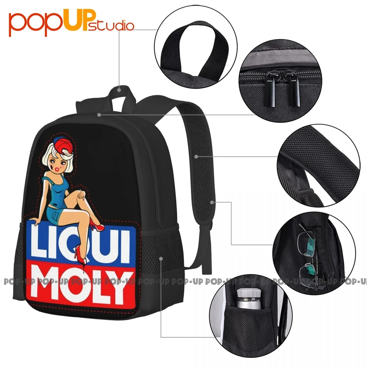 Liqui Moly Honduras Logo Backpack Large Capacity Vintage Creative Gymnast Bag Multi-function