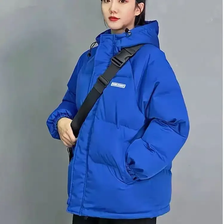 Winter Hooded Down Padded Jacket Women\'s Korean Version Stand Collar All-match Thick Warm Padded Jacket Coat