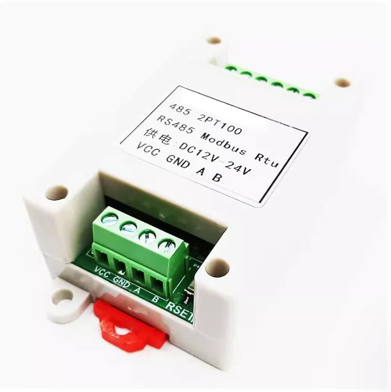 2 채널 PT100 서미스터 온도 획득 송신기, RS485 Modbus RTU 모듈