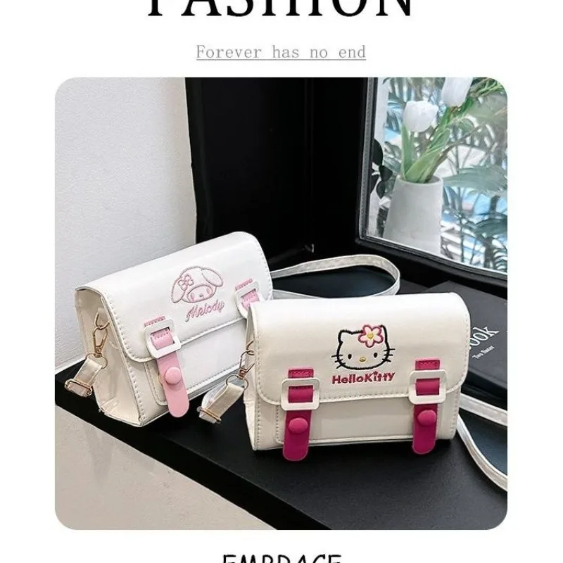 Sanrio cartoon cute HelloKitty My melody fashionable casual waterproof small portable square shoulder messenger bag holiday gift