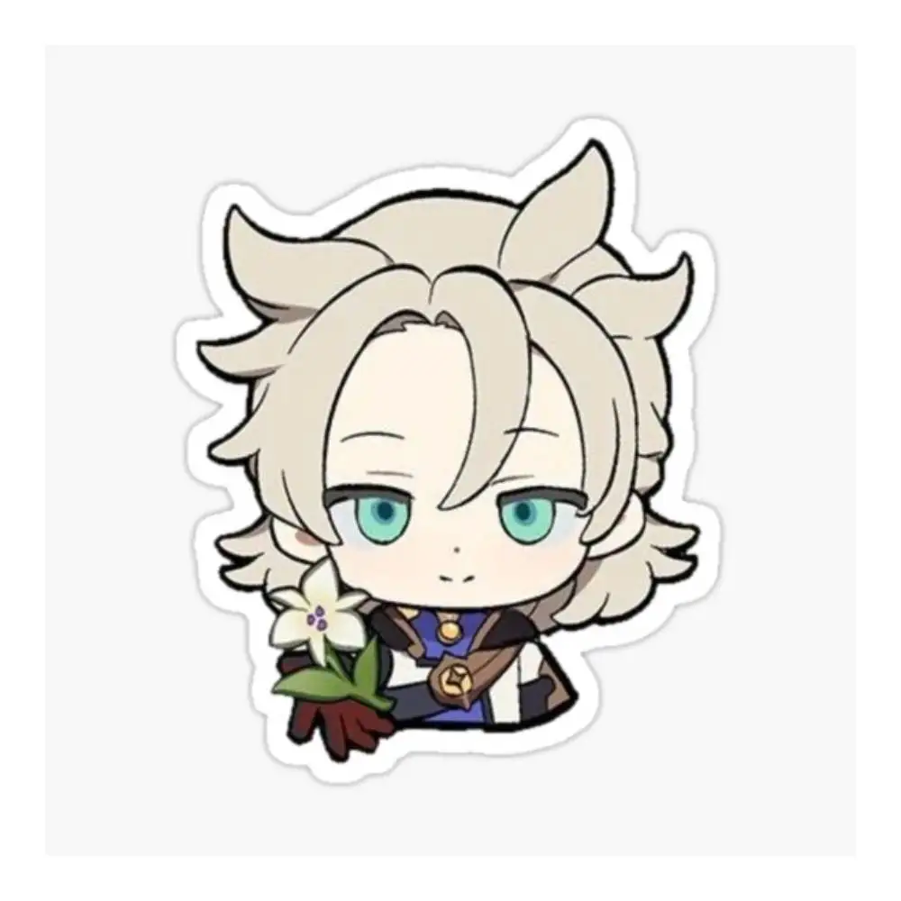 Albedo Genshin Impact Chibi Sticker Motorcycle Bumper Trunk Laptop Window Vinyl Decals High Quality Car Decoration