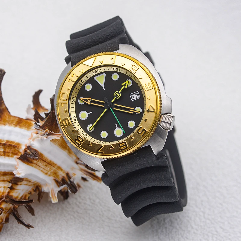 Seiko 28.5mm Dial SKX 6105 6309 Turtle Abalone Dive Watch With NH35 NH36A Diving Automatic Watch 20ATM Waterproof Resistance