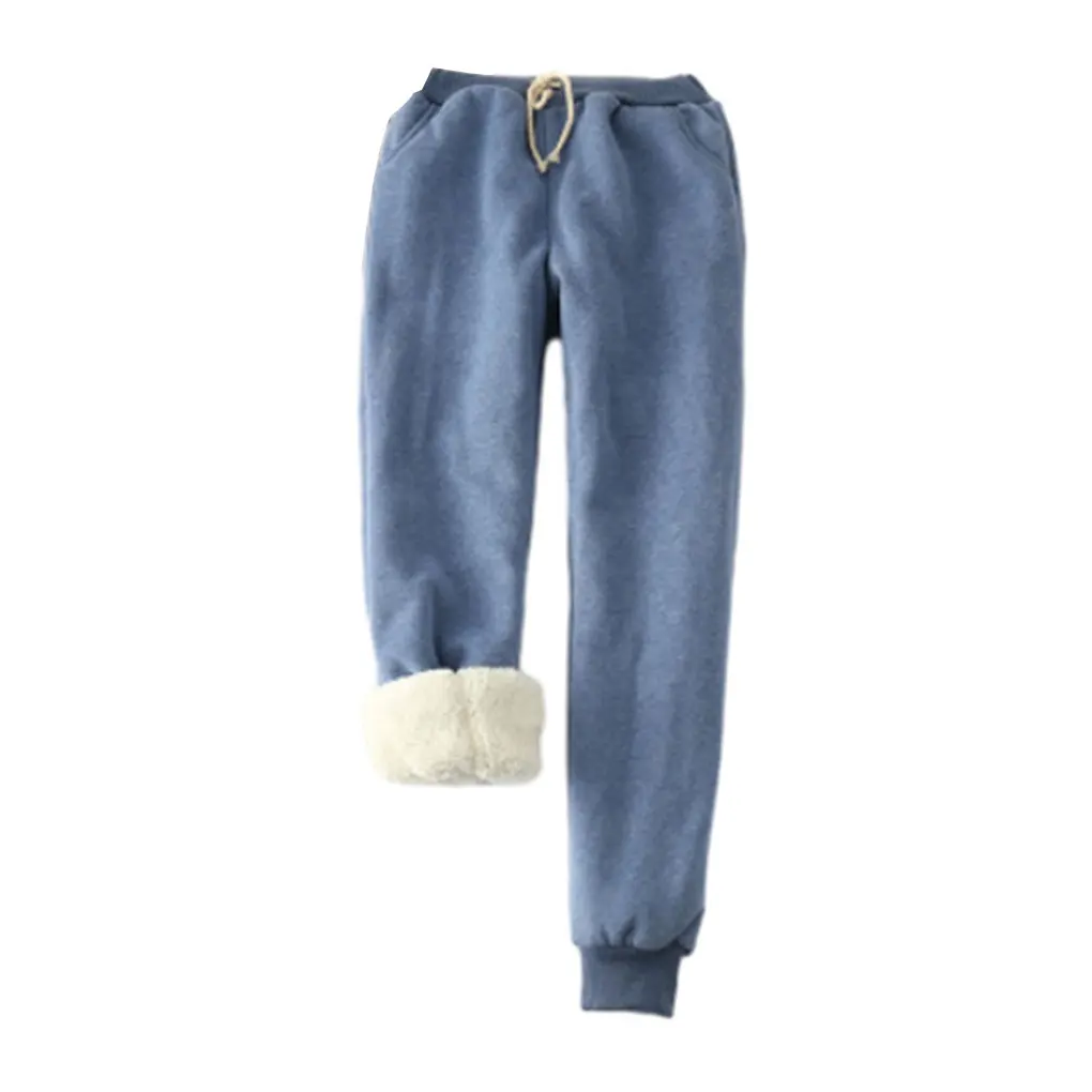 Stay Warm And Comfortable All Winter Long Winter Warm Plush Pants Wide Application Skin Friendly black XL