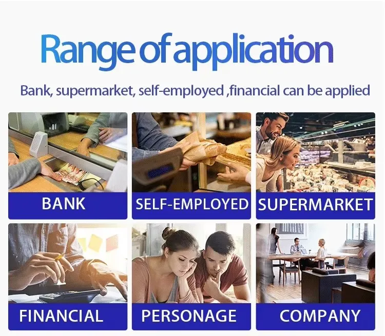 Máquina de moeda em dinheiro TFT Display Máquina de contagem de dinheiro AL-950 Classificação Cis Valor de mistura de dois bolsos