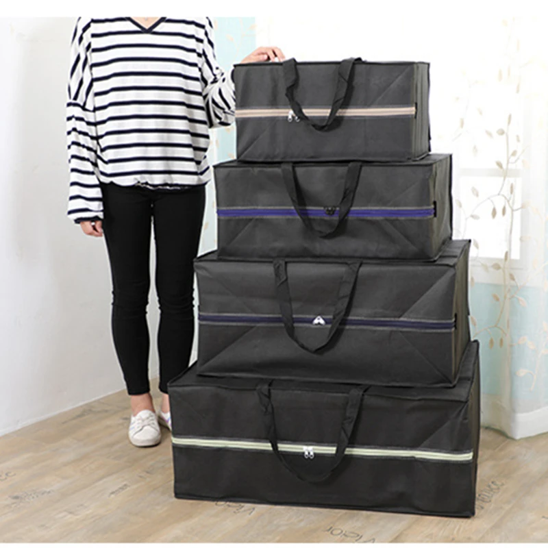 1 Piece Non-woven Clothes Storage Bag Folding Closet Organizer Pillow Quilt Package Bag Luggage Suitcase Storage Bag For Clothes