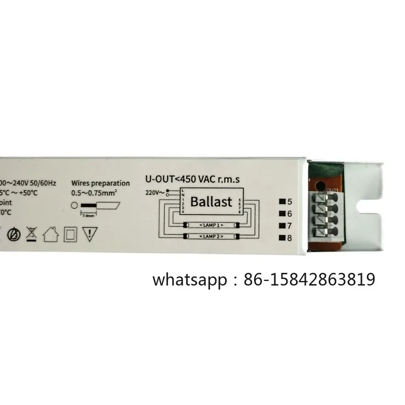 1pc T5 2X54W 54W 220V-240V 50/60HZ High Power Neon Lamp Fluorescent Lamp Instant Start Electronic Ballast