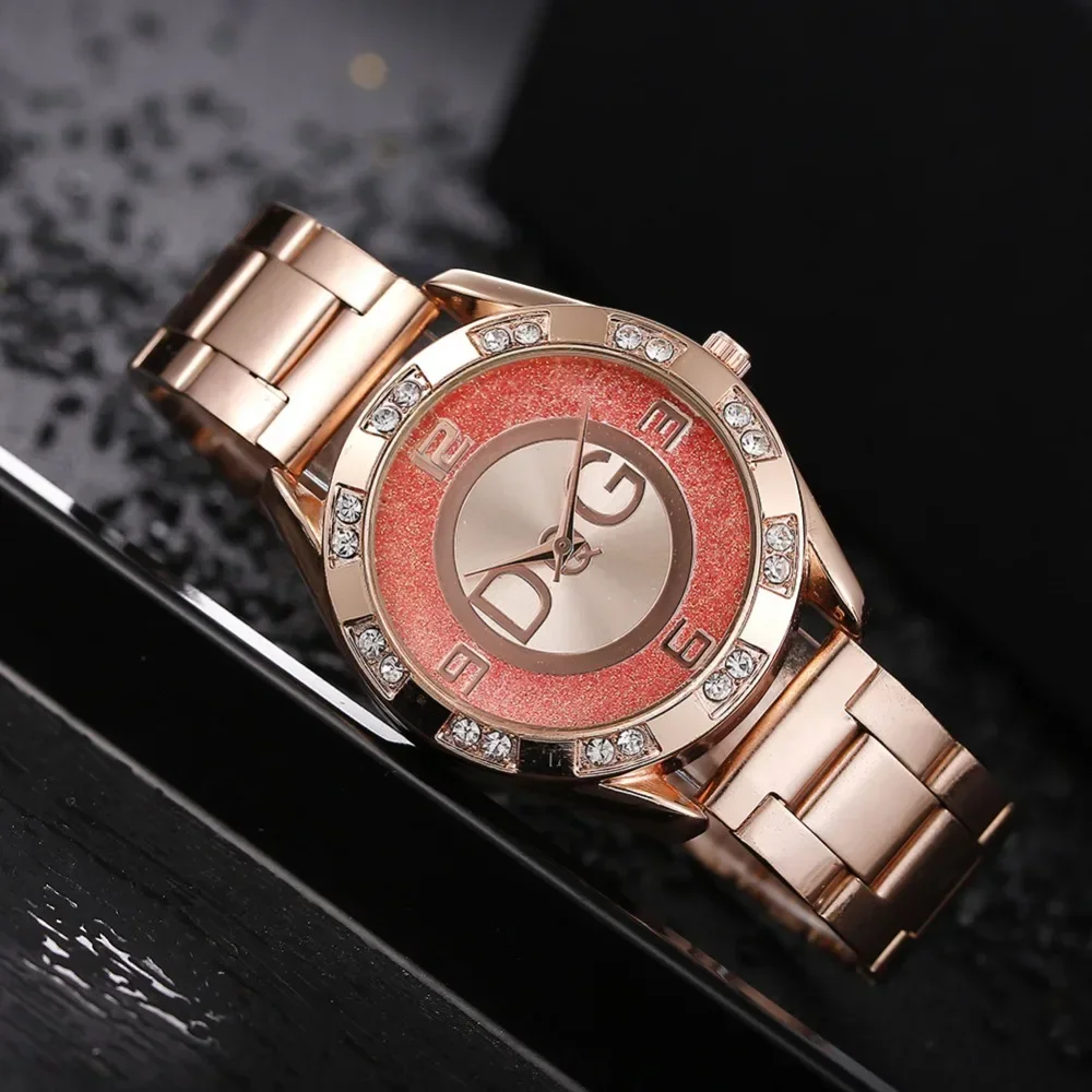 Women\'s Watches Luxury Brand Fashion Rhinestone Stainless Steel Quartz Ladies Wristwatches Reloj Mujer Best Selling Montre