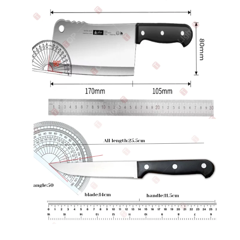 Stainless Steel Kitchen Knives High Hardness Chopping Knife Meat Cleaver Sharp Fruit Slicing Knife Household Chef's Knife image 6