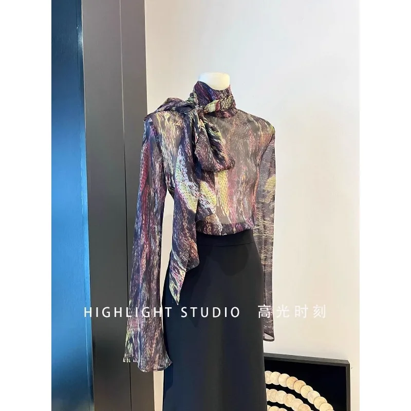 Bandhemd Edle Western Feminine Damenbekleidung High-End-Damenbekleidung Herbst 2025