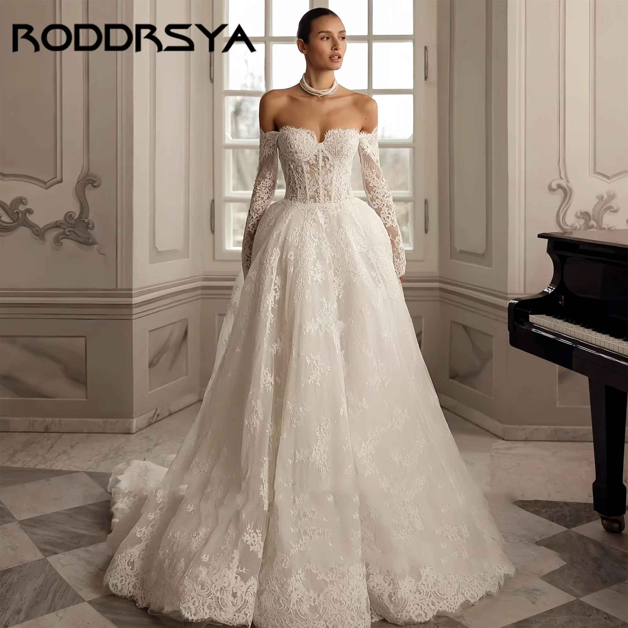 

Glamorous Wedding Dresses A Line Lace Bridal Gowns Sweetheart Backless Robes For Formal Party Vestidos De Novia 2025 Customized