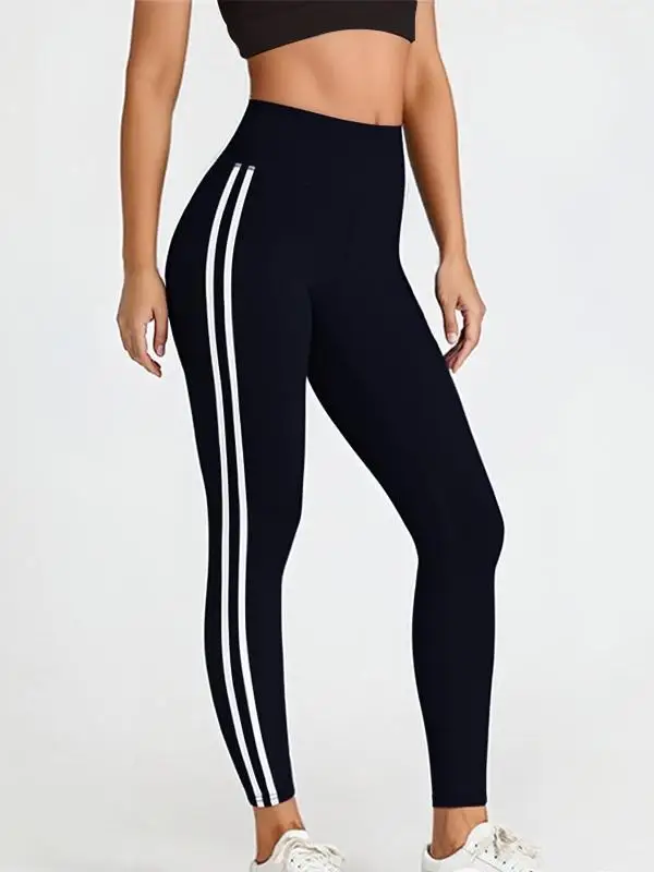 

Мужские спортивные брюки для йоги с высокой талией Qui Dry, новые облегающие длинные брюки с подтяжкой ягодиц, базовые многослойные брюки с девятью точками