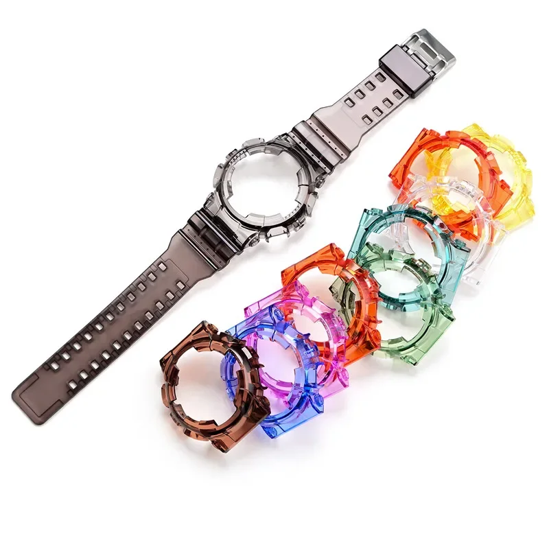 TPU Resin Watch Strap Case for Casio G-SHOCK GA-100/110/120/140 GD-100/110/120 GAX-100 GLS-100 Men Sport Bezel Band Bracelet image 3