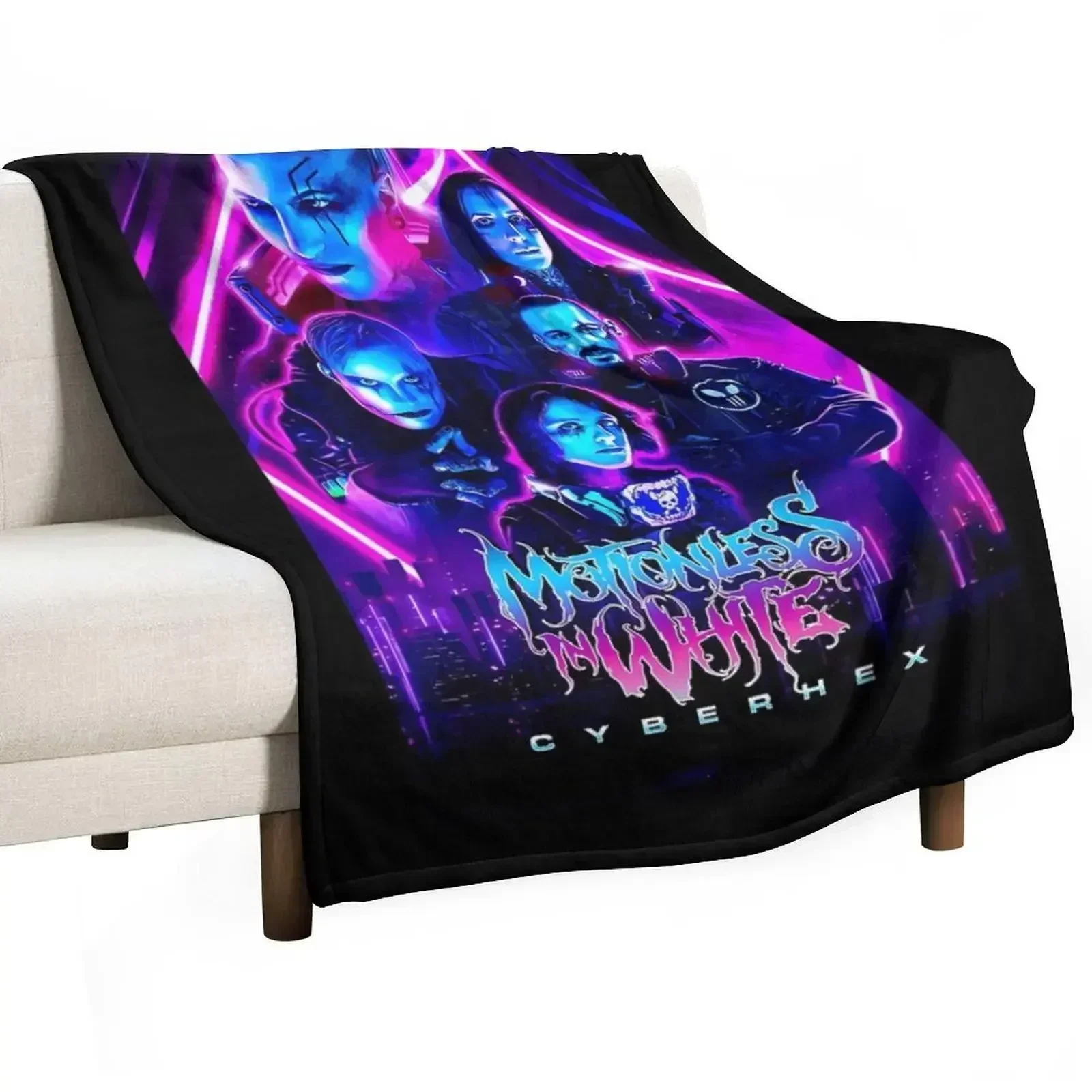 Motionless in white music Throw Blanket Soft Sherpa Fleece Warm Blanket for Winter