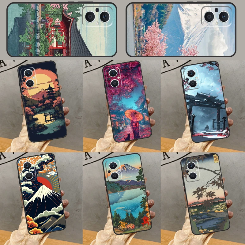 Japan Scenery Phone Case For OPPO Reno 7 8 6 Lite 2 3 4 5 Z 8T OPPO Find X3 Lite X5 X6 Pro X2 Neo Cover