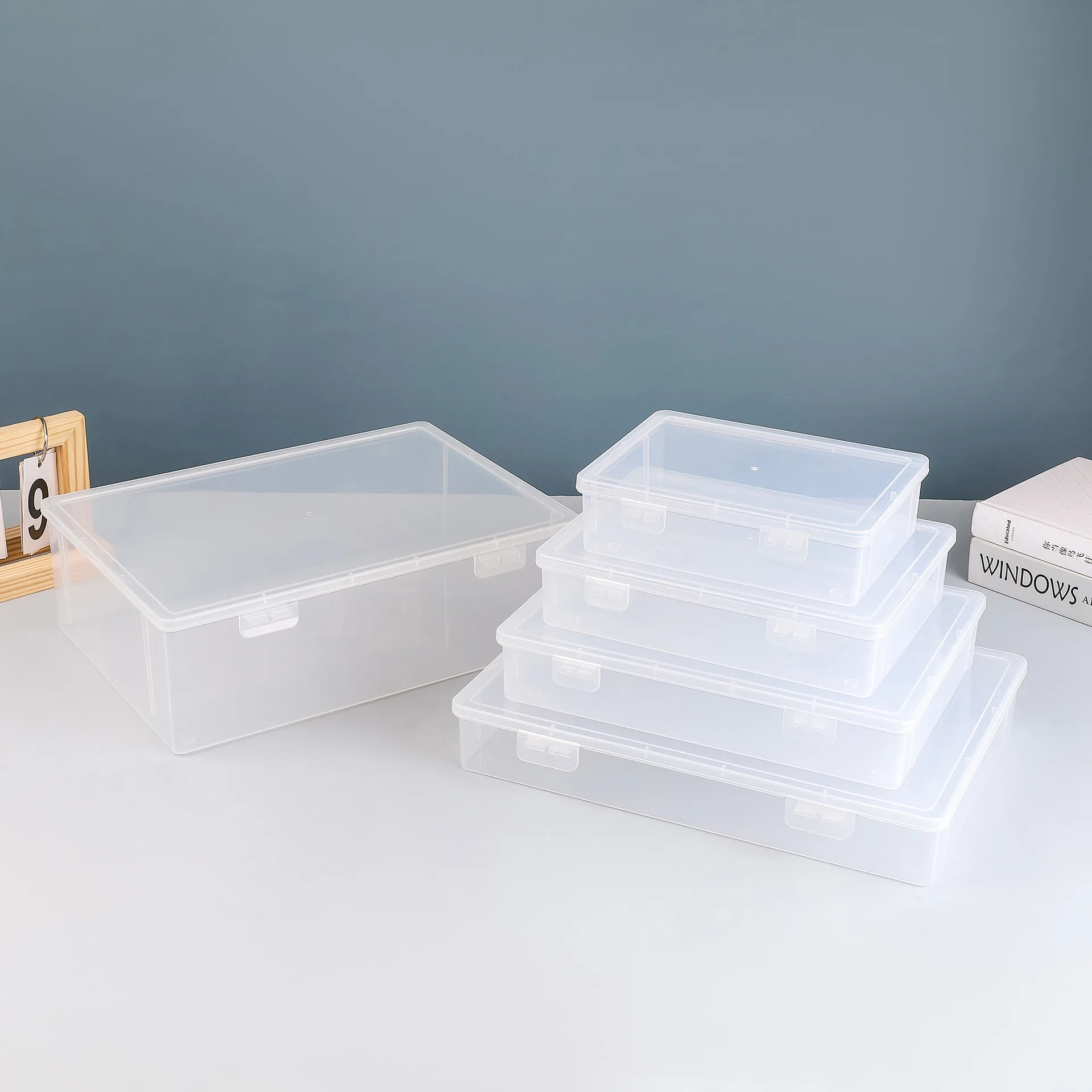 Large A4 Document Storage Box Transparent Plastic Sorting Certificate File Box Home  Building Blocks, Lego Puzzle Organizer Box