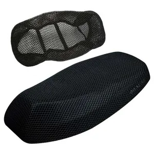 Respirável 3D Mesh Motorcycle Seat Cover, Black Pad, Cicomotor Moto e Scooter Almofada, Anti-Slip Grade Seat Cover 10 principais vendas capa de cela de moto - №9