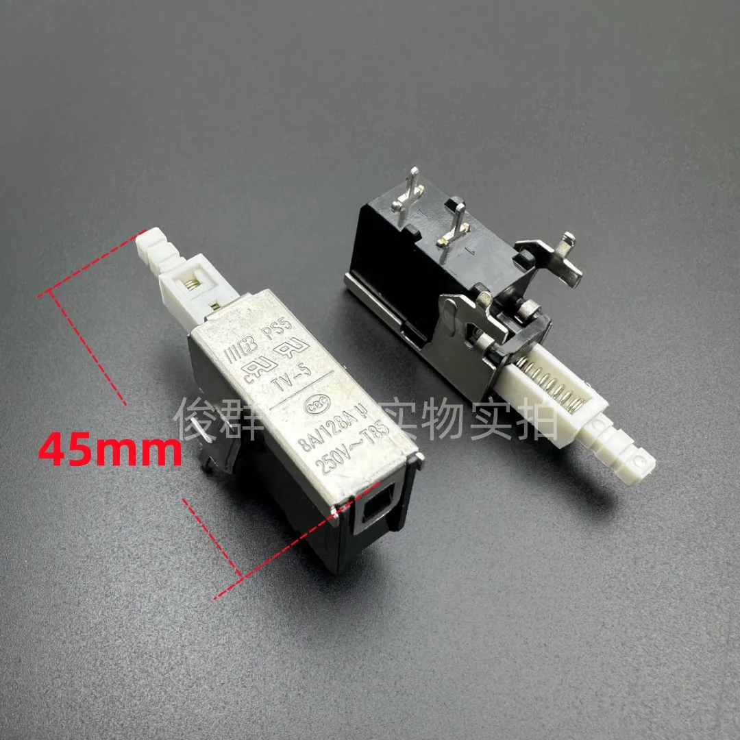 10pcs/ TV-5 lock switch button 8A straight key self-locking adjustable power key button