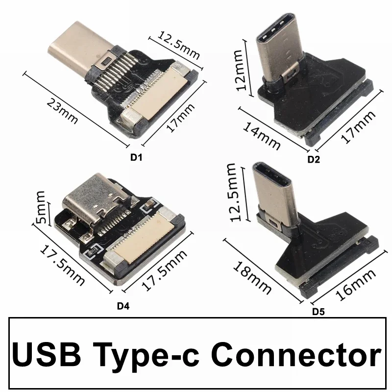 Elastyczny Ultra cienki przewód rodzaj USB-C do typu C płaski kabel taśmowy 90 stopni w dół lewego prawego kąt Slim Soft FPC ładowania danych