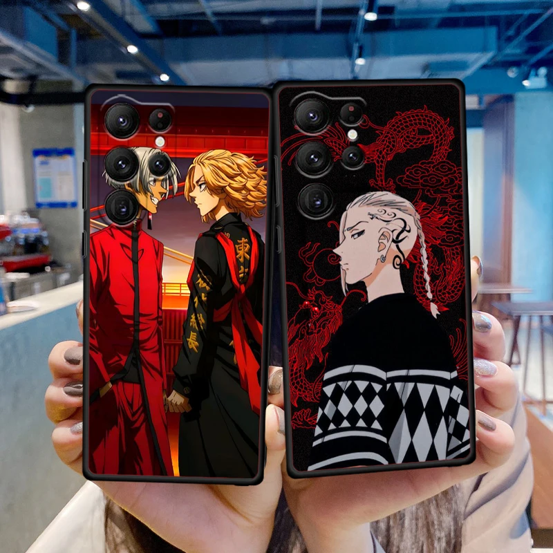 Tokyo Revengers جراب هاتف أسود خلفي ، فن رائع ، أنيمي ، مناسب لسامسونج جالاكسي S24 ، S23 ، S22 ، S21 ، S20 FE ، S10 ، S10E Plus ، الترا برو لايت ، 5G #3