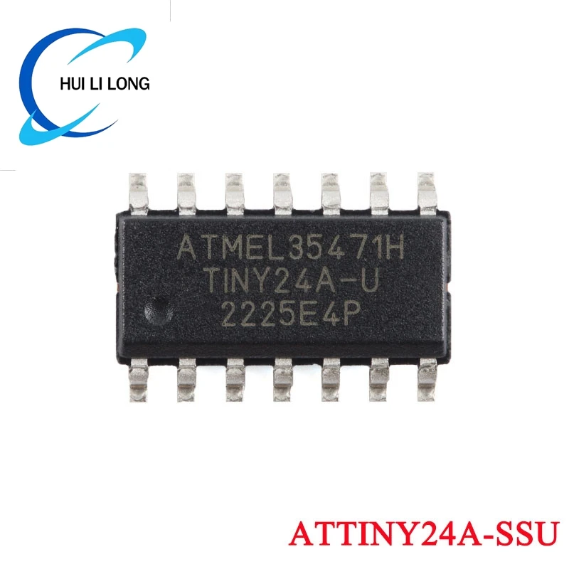 2PCS/1PC ATTINY24A-SSU ATTINY24 ATTINY24A ATTINY24-SSU TINY24A-U SOIC-14 8-bit AVR Microcontroller Chip IC