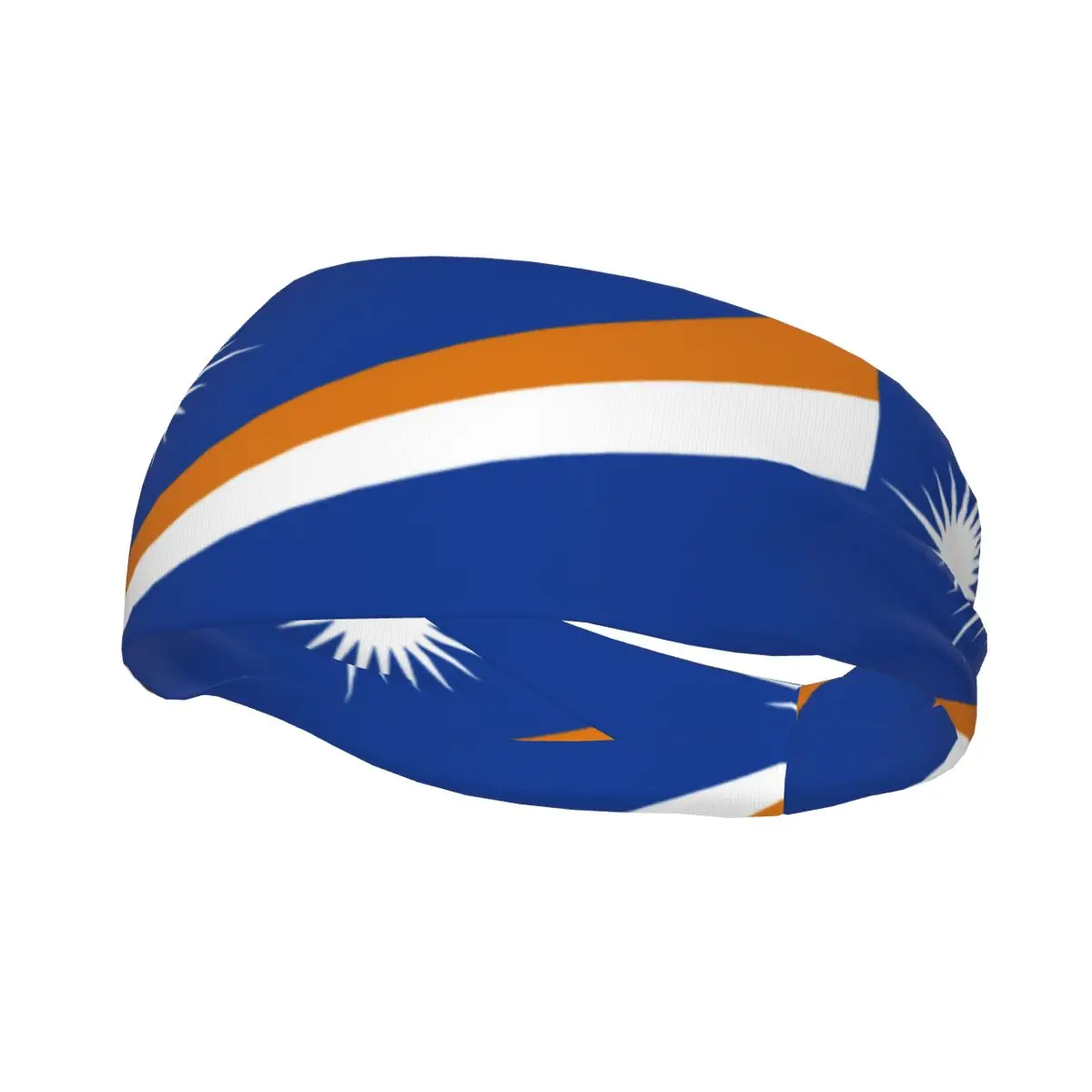 Headband Sports Yoga Fitness Stretch Sweatband Hair Band Elasticity Headband Flag Of The Marshall Islands