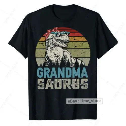 

Grandma Saurus T-Shirt Funny Grandmother T-Rex Vintage Grandmasaurus Tee Gifts