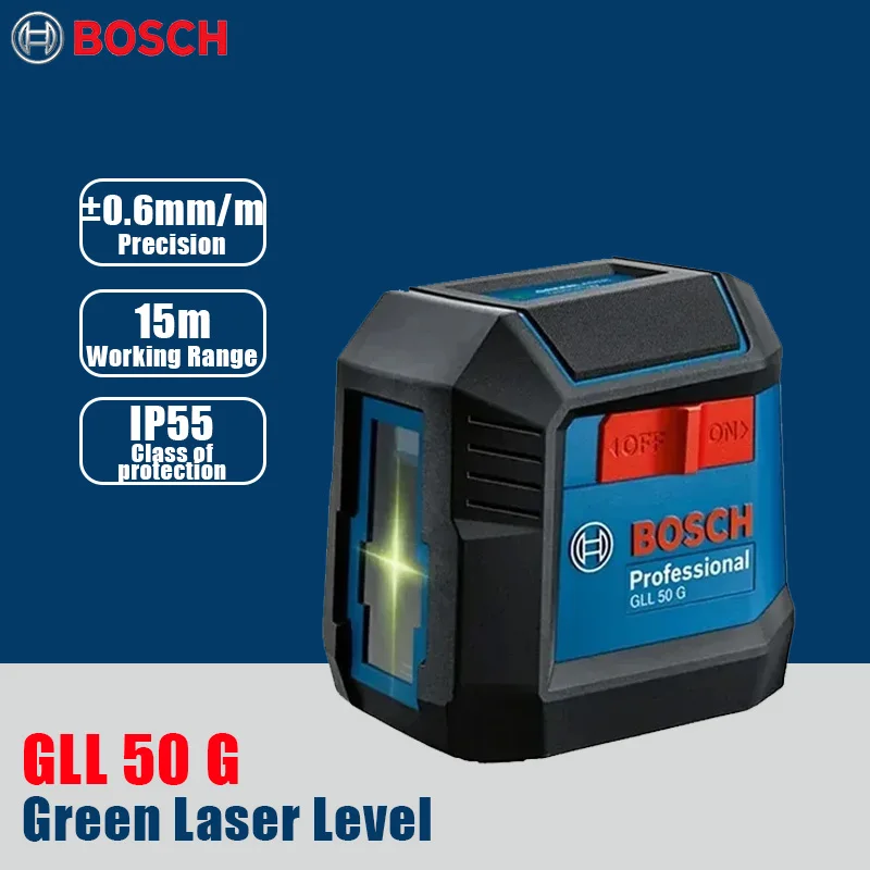 ボッシュ GLL 50 G グリーン 2ライン レーザーレベル 15M 高精度 水平