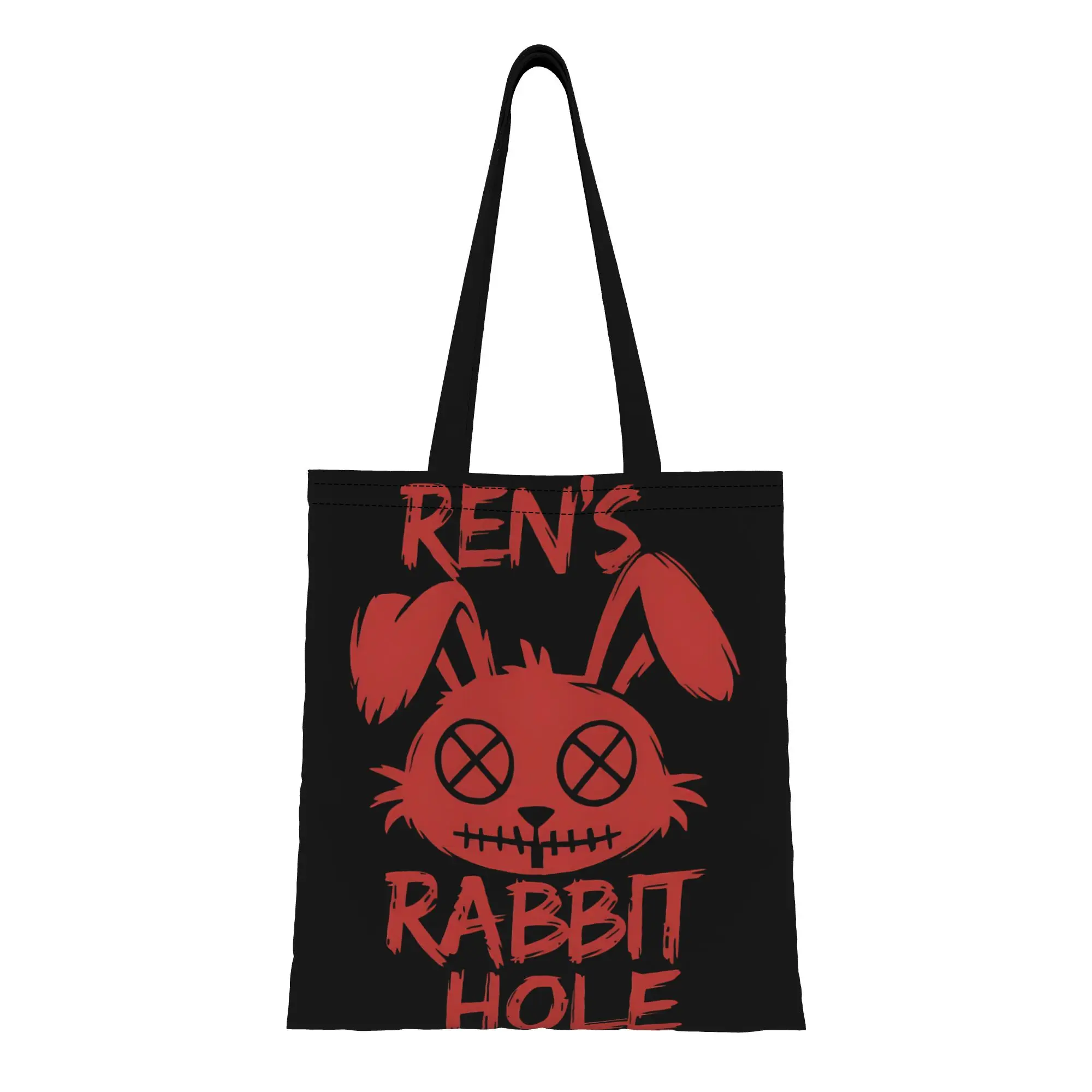 1PC Blood Rabbit Renheads Dark Pop Canvas Tote Bag Perfect for Shopping & Personal Use Great Gift