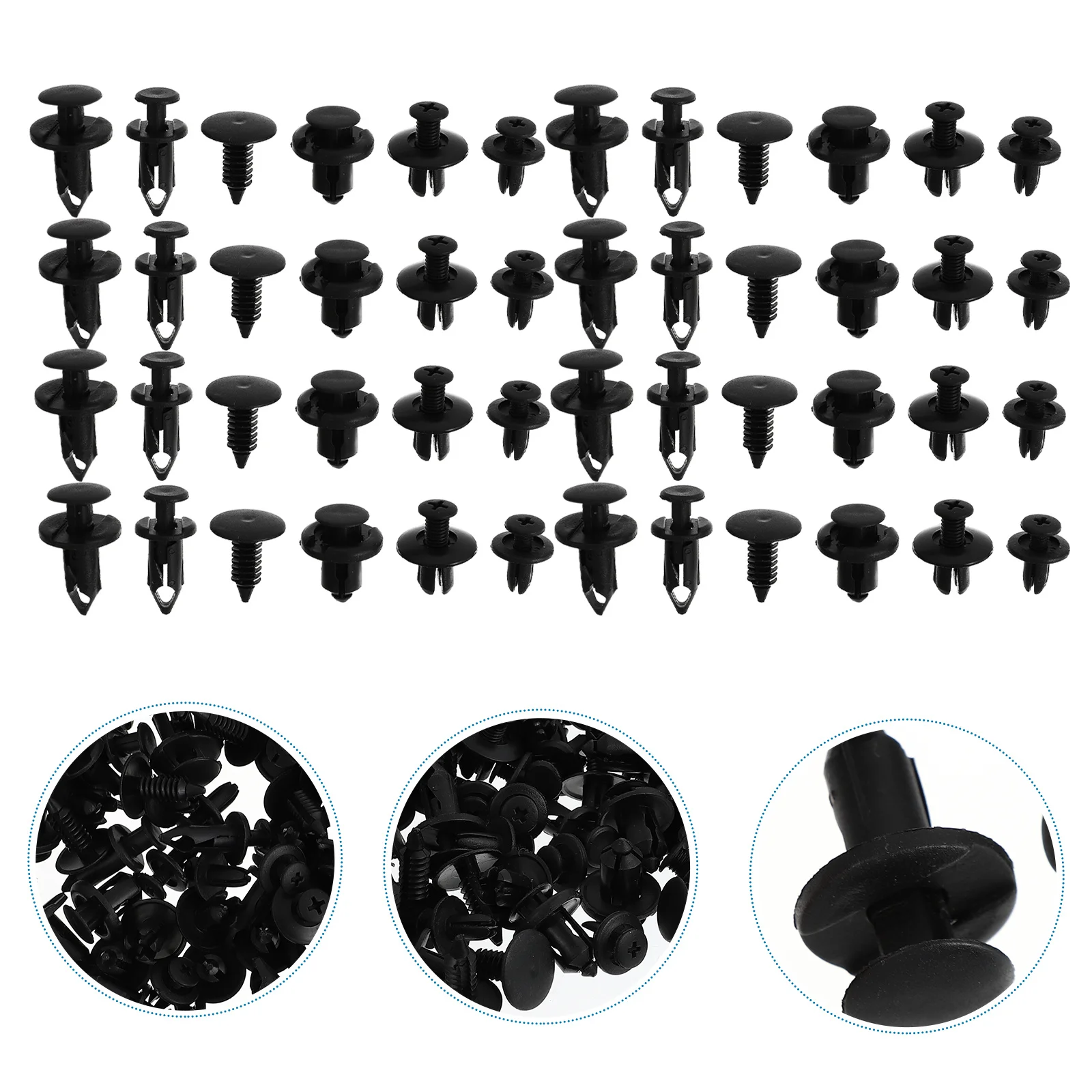 

190Pcs Car Push Pin Clips Plastic Bumper Fasteners Trim Body Rivet Panel Engine Cover Fixation Trim Body Clip Engine Cover Clip
