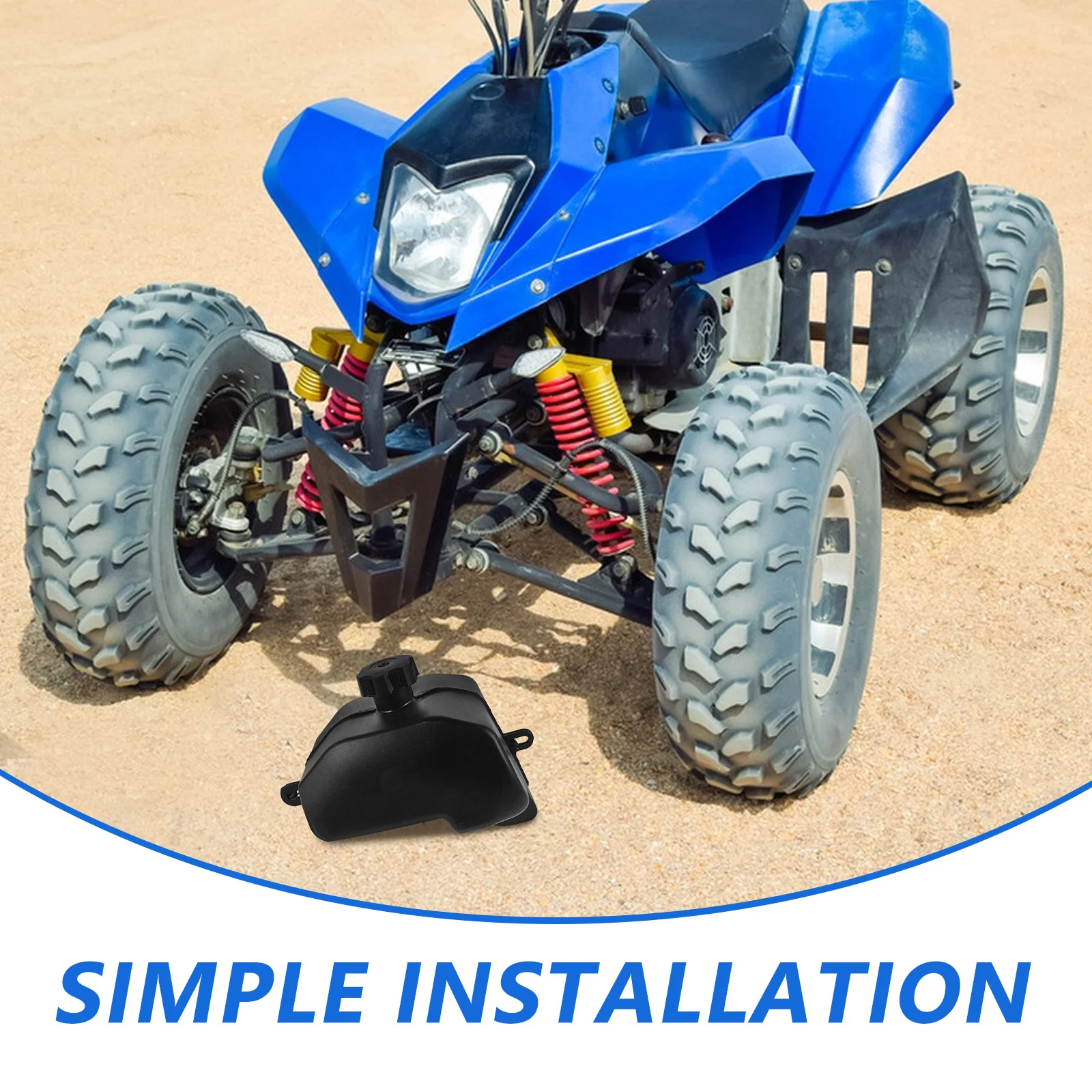 زجاجة وقود دراجة نارية أنيقة ومتينة لخزان الغاز Atv سهلة التركيب ولا توجد أدوات مطلوبة للاستخدام متعدد الاستخدامات للمركبات الطويلة