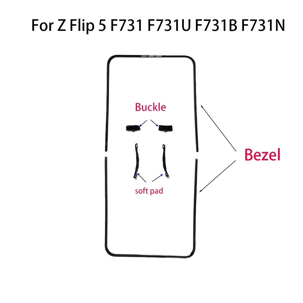 5 مجموعات Novecel الإطار الأوسط الإسكان الحافة + مشبك ربط لسامسونج غالاكسي Z أضعاف 3 4 5 6 7 الوجه 3 4 5 6 F7410 F7310 F9460 قطاع