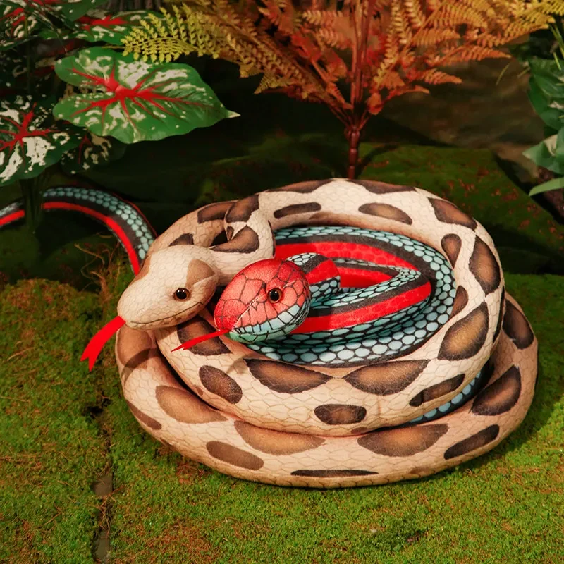 Giant Snakes Plush Toy Simulation Python Stuffed Snake Plush Pillow Children Boys Creative Home Decoration Birthday Gift