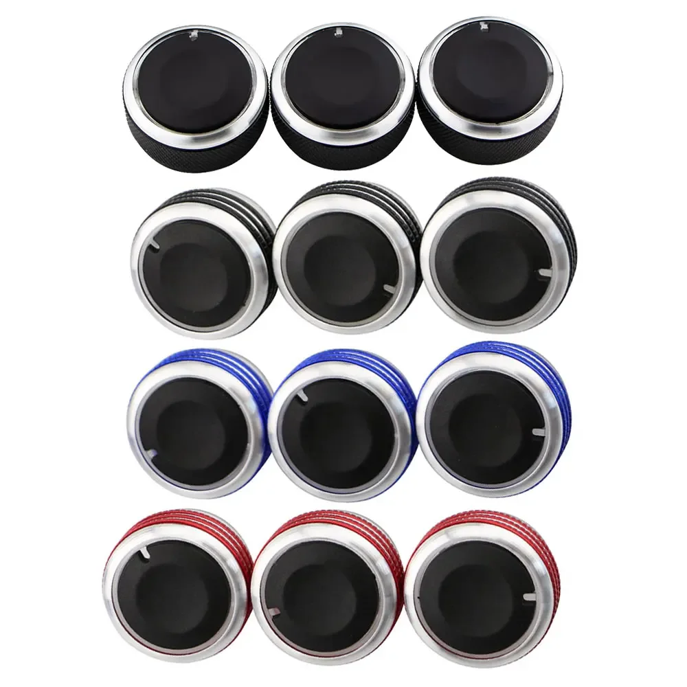 AC Knob for Mazda 3 M3 2004 - 2013 3Pcs Aluminum Alloy Car Air Conditioning Heater Control Switch Button Knobs Accessories