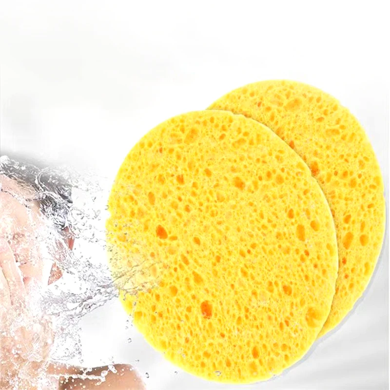 50 ชิ้นฟองน้ําบีบอัดผิวหน้าเซลลูโลสธรรมชาติทําความสะอาดใบหน้าสปาแต่งหน้า Remover แปรงซักผ้า Skin Care เครื่องมือแบบพกพา