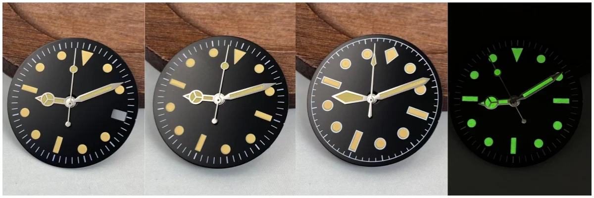 39,5 mm NH35 Vintage-Gehäuse GMT/SUB 120-Klick-Lünette Edelstahl Saphirglas für NH35 NH36 Uhrwerk 28,5 mm Zifferblatt Uhrengehäuse – Detail 1