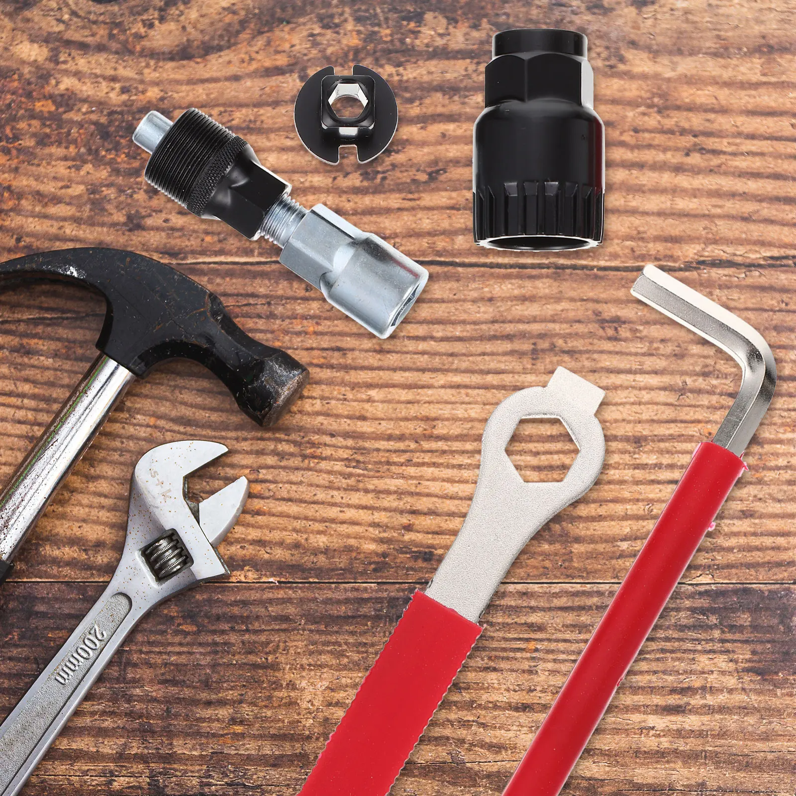 

1Set Crankset Removal Tool Wrench Bottom Bracket Remover Easy Detach High Hardness Multi Bike Compatible Kit Crank Puller