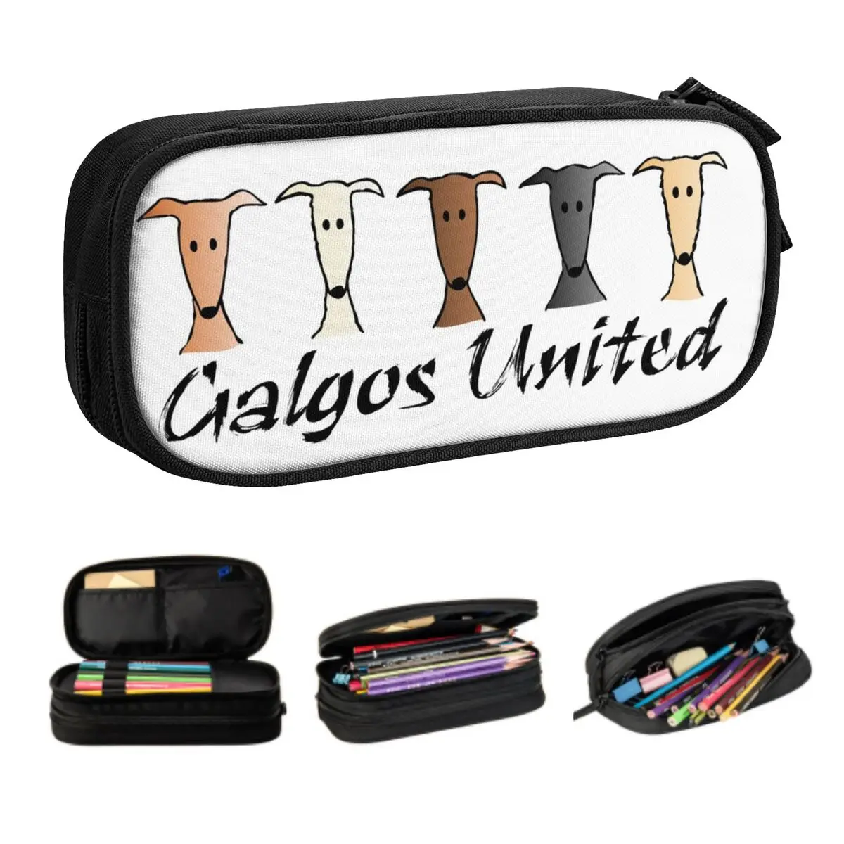 

Милый карандаш Galgos United Greyhound для девочек и мальчиков, большой футляр для карандашей с изображением собаки, студенческие канцелярские принадлежности