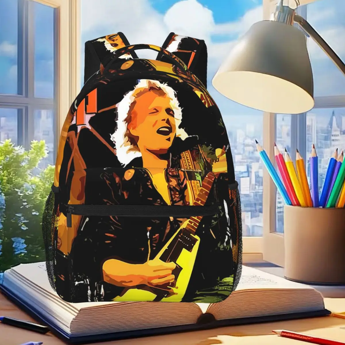 Michael Schenker Group Msg Rock Heavy Band Backpack Student Boys Girls BookBag Children School Bag Shoulder Bags for Men Women