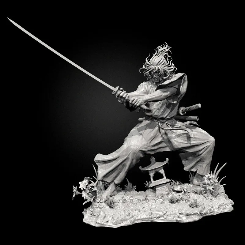 Figura modelo de resina Daoke Musashi de 50mm, 75mm, 90mm, Gk, Micro miniatura, modelo blanco impreso en 3d, juguete sin montar y sin pintar