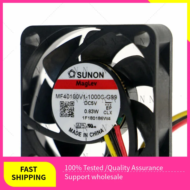 GGT   FOR SUNON MF40100V1-1000C-G99 5V 0.83W 4010 4CM 3-pin silent magnetic cooling fan