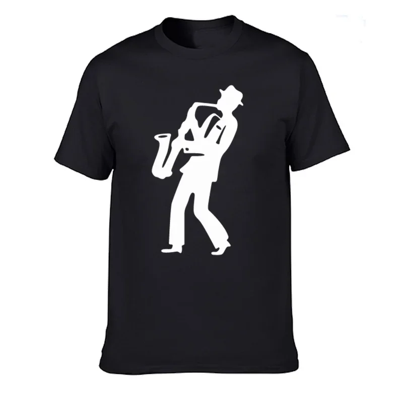 Man Playing Saxophone Fashion Music T Shirts Men Summer Cotton Harajuku Short Sleeve O Neck Streetwear T-shirt Tops XS-3XL