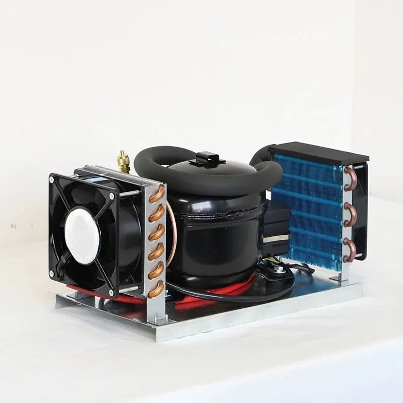 DC12V 24V Compressor Condenser BD25HC Car Refrigerator Solar Freezer Marine Refrigerator Air-cooled Refrigerator Unit