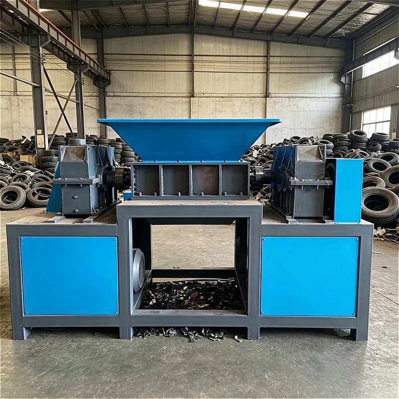 Tire Shredding Machine Different Thickness Tyre Crushing Equipment Universal Rubber Waste Recycling Device Custom Compatibility