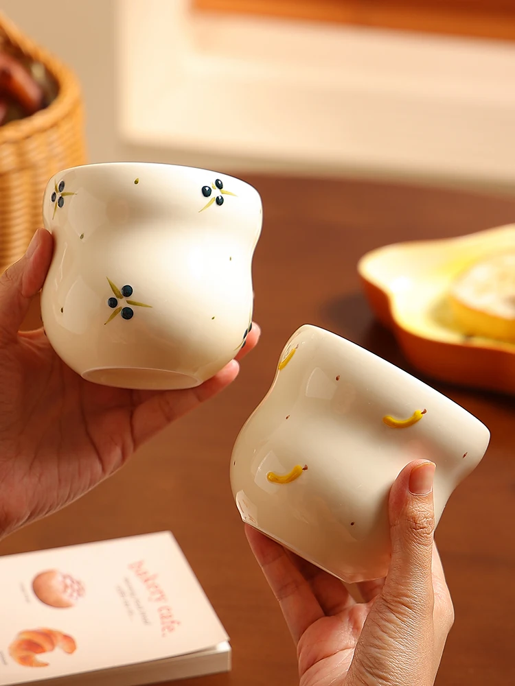 

Embossed Hand-held Coffee Mugs, High-end Rinking Utensils,Exquisite Latte Ceramic Mug, Breakfast Milk Cups, Holiday Gift Tea Cup