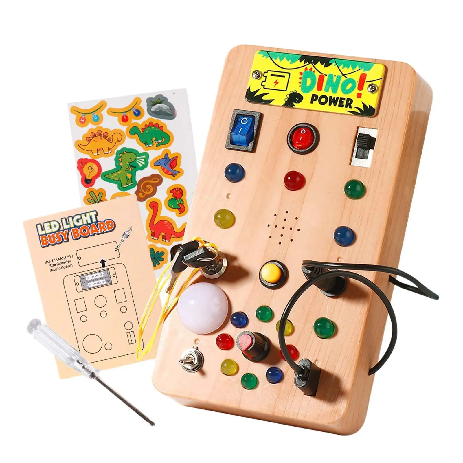 Montessori Switch Toy para crianças, placa sensorial educacional, placa ocupada para crianças pré-escolares, presente de aniversário para meninos e meninas