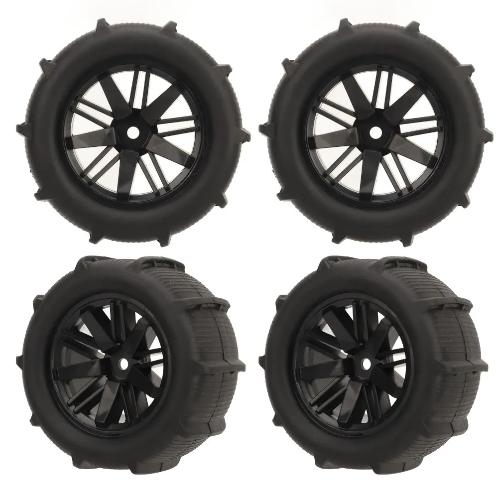 4Pcs Rubber RC Tire Wheel 12mm Hex Hub RC Buggy Tires for WLtoys 144001/144010/124016/124017/124018/124019 RC Car