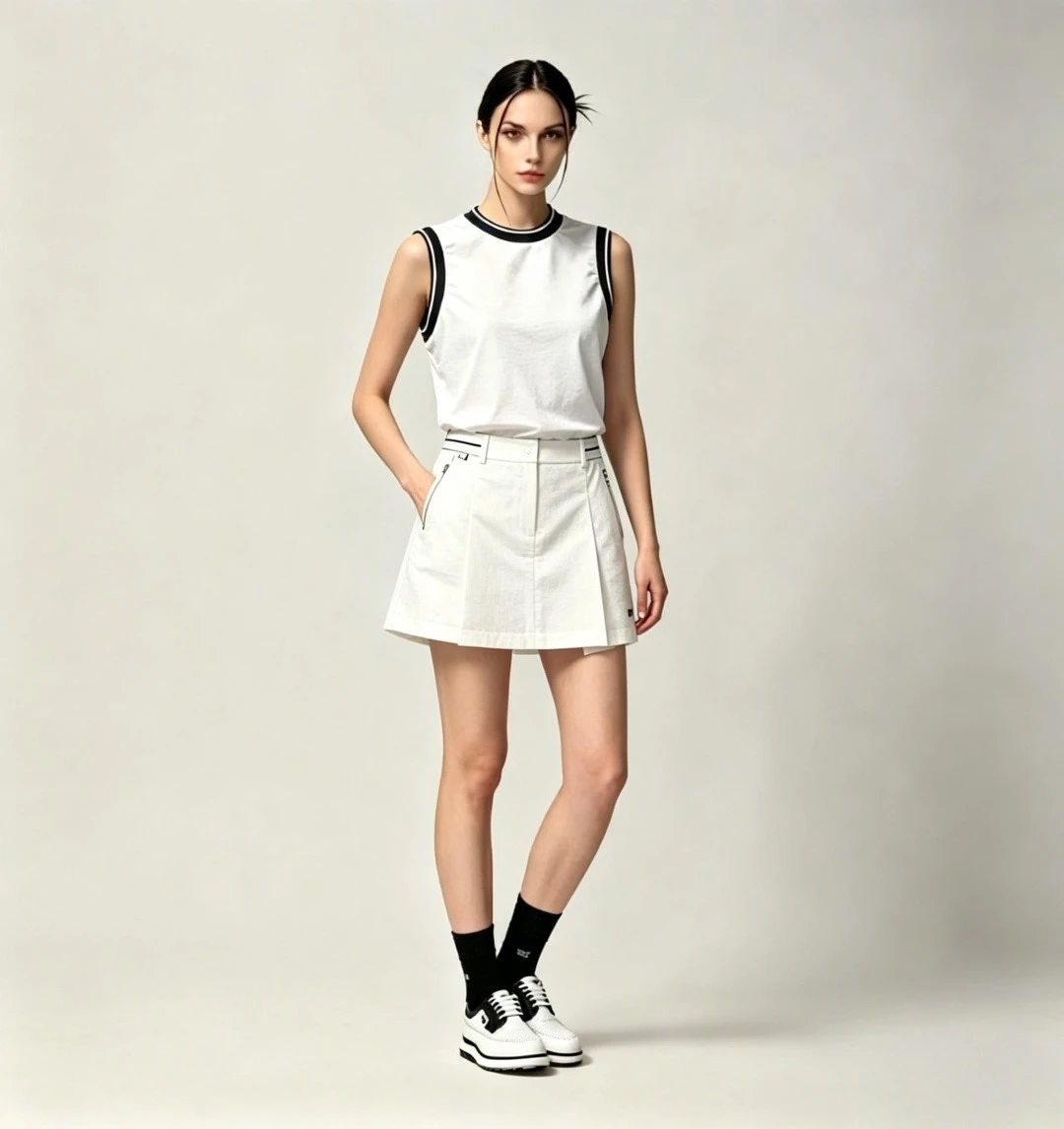 2026 Women Golf Pleated Skirt Korean High Waist Slim Sports Skort Quick Dry A Line Tennis Skirt